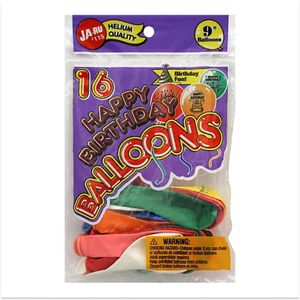 Ja-Ru 16 Pack Happy Birthday Balloons